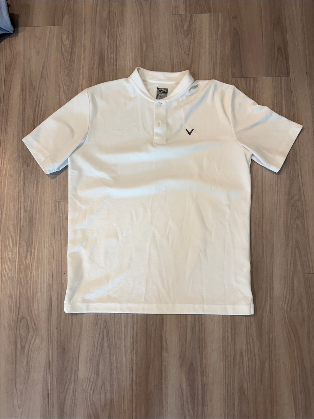 Callaway White Men’s Polo with Small Chest Logo